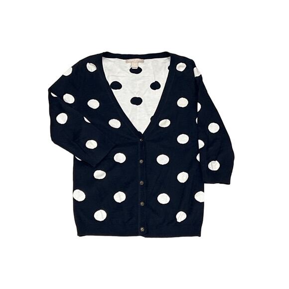 Banana Republic Sweaters - Banana Republic Navy Blue & White Polka Dot Cardigan, Size XS, KB147‎